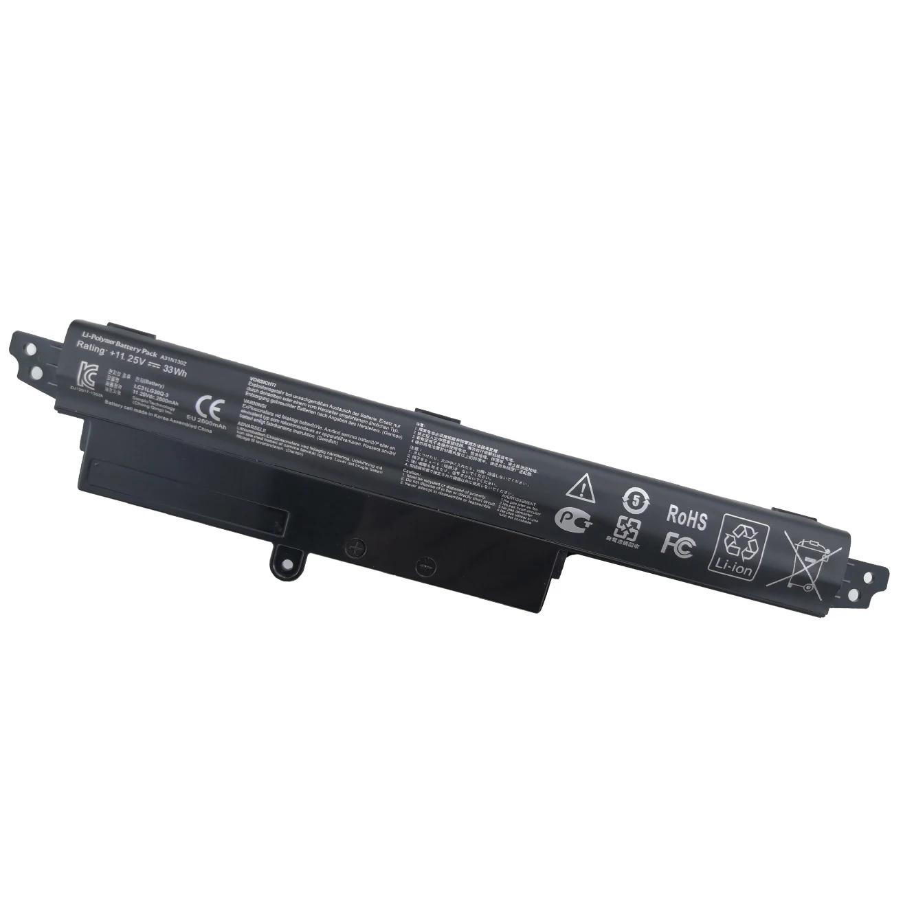 Batteria Per Laptop 33Wh A31Lm2H A31Lm9H A31N1302 A3Ini302 A3Lnl302 Per Notebook Asus Vivobook X200Ca F200Ca F200M F200Ma Fit