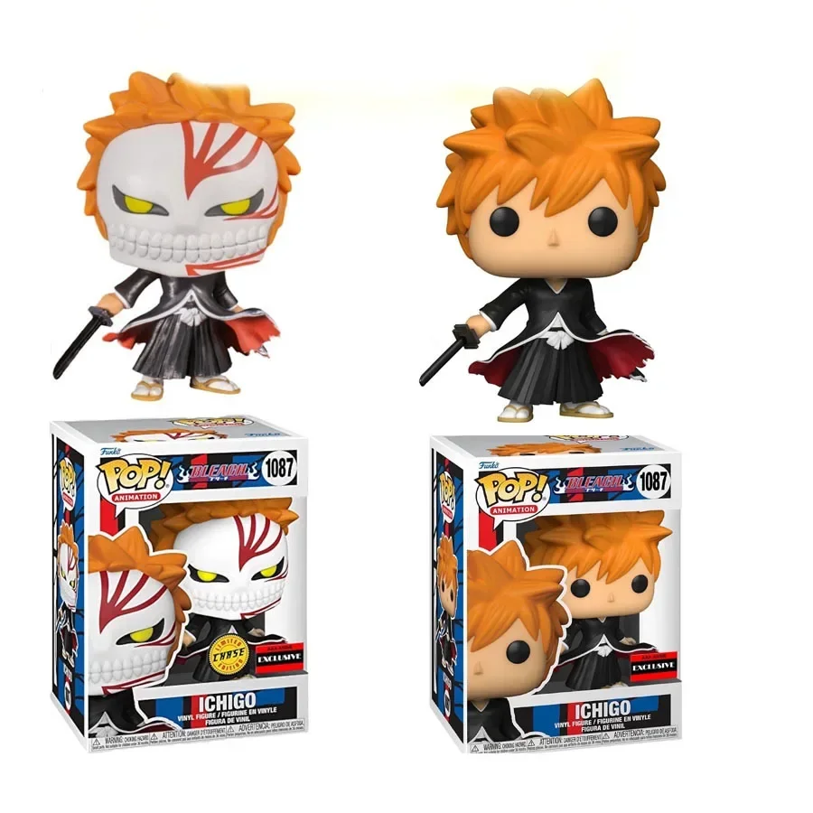 Funko Pop Animation Bleach Series Limited Edition Ichigo #1087 Chase Vinyl Dolls Figure Model Toys For Children Gift