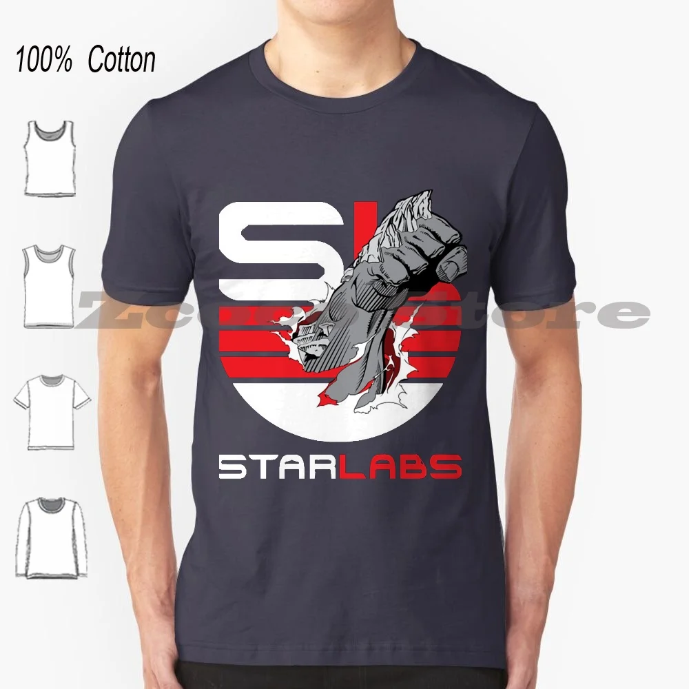 Star Labs T-Shirt 100% Cotone Uomo Donna Modello Personalizzato V Central City Dawn Of Universe Reverse Flash Star Labs
