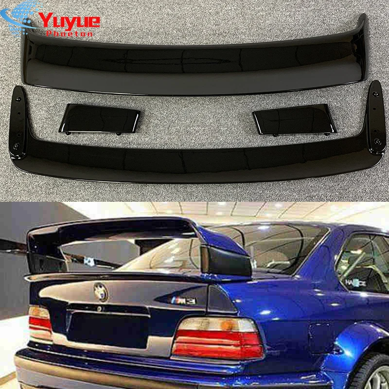 Per Bmw E36 M3 Spoiler 1990-2000 Bmw Serie M3 Spoiler Con Luce Abs Plastica Materail Spoiler Non Verniciato Per Bmw E36 M3 Spoiler