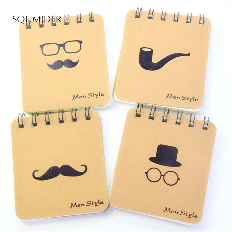 Squmider Kawai Stationery Mr Barba Serie Bobine Ben Notebook Portatili Dooaie Blocchi Note