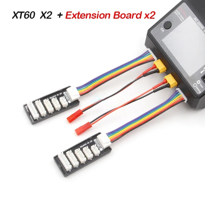 2 Pz Xt60/Xt30/Jst/T-Plug Balance Charger Extension Cable E 2 Pz 2-6S Extension Board Per Hota D6 D6Pro D6 + Smart Charger Rc