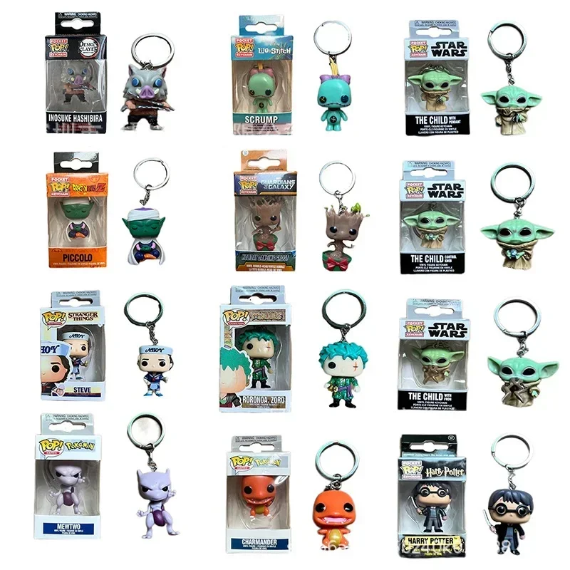 Funko Pop Portachiavi Giocattolo Tiffany Star Wars One Piece Nami Rufy Zoro Ace Law Dragon Ball Naruto Sasuke Notes Steve Toys