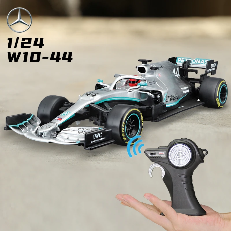 Maisto Rc Car Toy 1/24 Genuine Mercedes-Amg Racing F1 Team Formula Car Model Remote Control Toy Lewis Hamilton 2019 W10 W12 #44