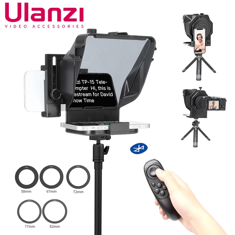 Ulanzi Teleprompter Monitor Per Fotocamera Iphone 12 13 14 Pro Max Sony Canon Nikon Dslr Mini Teleproiettore Portatile Per Smartphone