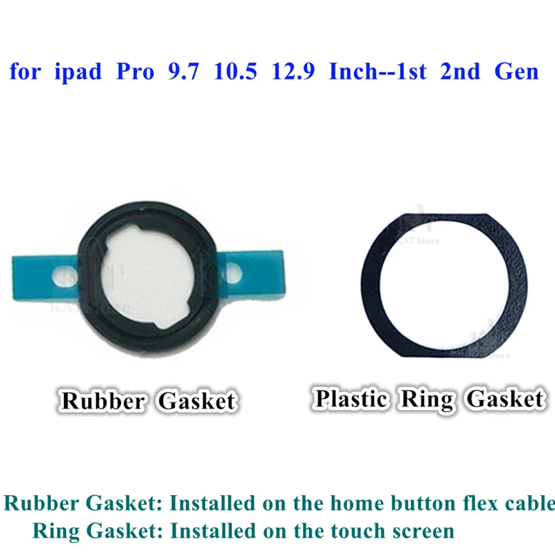 1 Pz Home Button Guarnizione In Gomma Compatibile Per Ipad Pro 9.7 10.5 12.9 Pollici 2015 16 2017 Air 1 2 3 Home Button Guarnizione Ad Anello In Plast