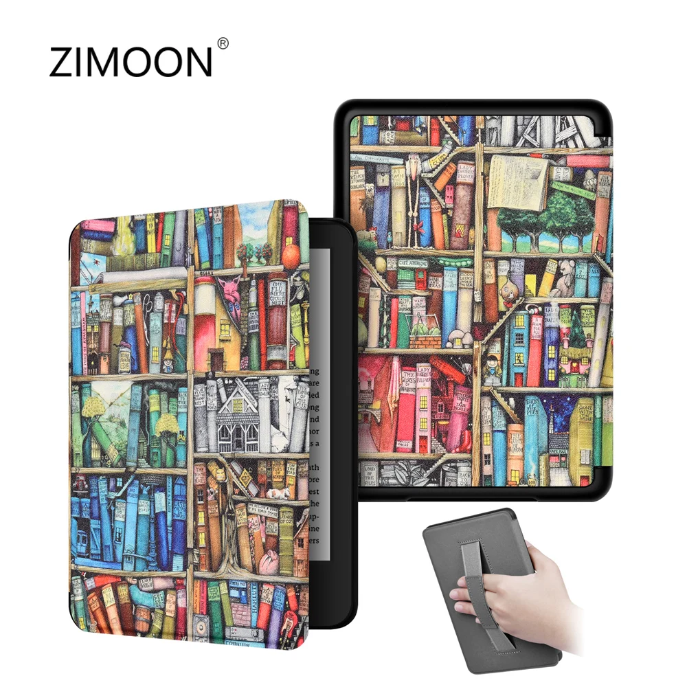 Per Kindle 11Th Smart Case Con Cinturino A Mano Cover In Pelle Pu Verniciata Per Kindle 11Th C2V2L3 2022 Slimshell Protettivo Magnetico
