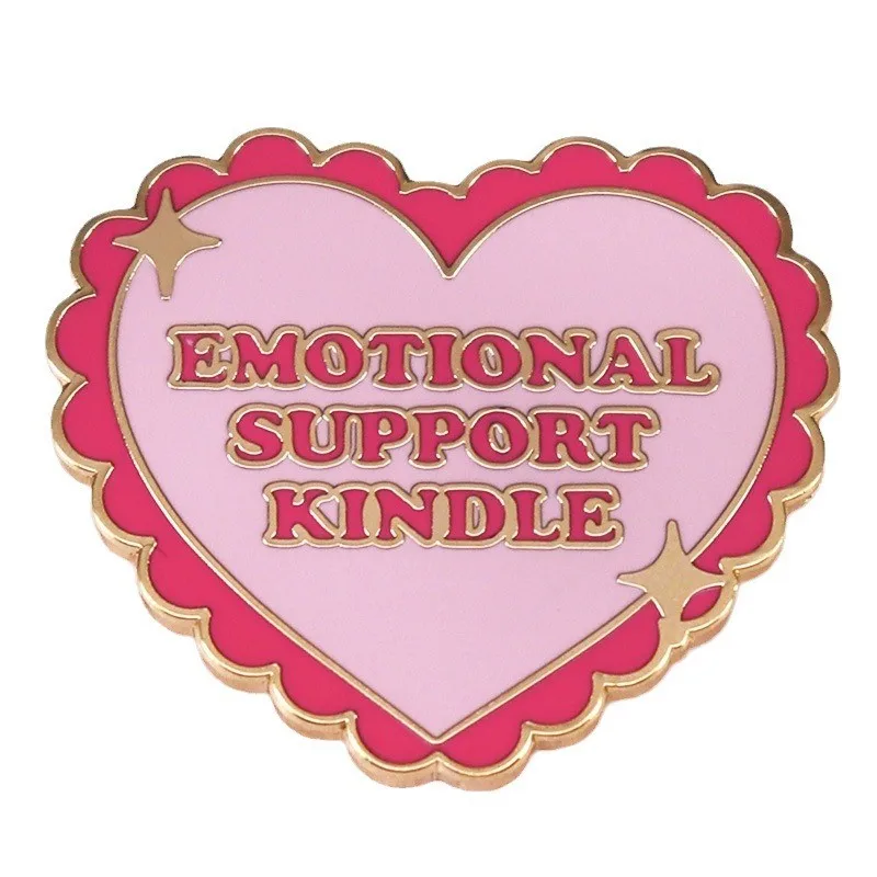 Supporto Emotivo Kindle Loving Heart Spille Smaltate Spilla In Metallo Di Moda Distintivo Gioielli Vestiti Cappello Zaino Accessori Regali