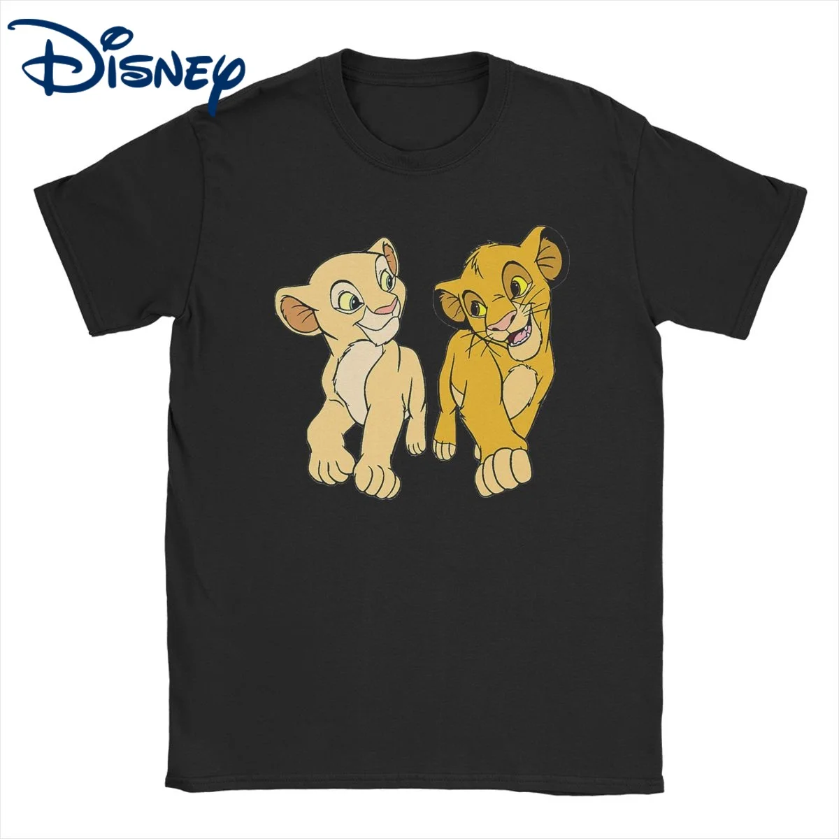 The Lion King Simba Nala T-Shirt Uomo Donna Disney Leisure Cotton Tees Girocollo Manica Corta T Shirt Abbigliamento Estivo