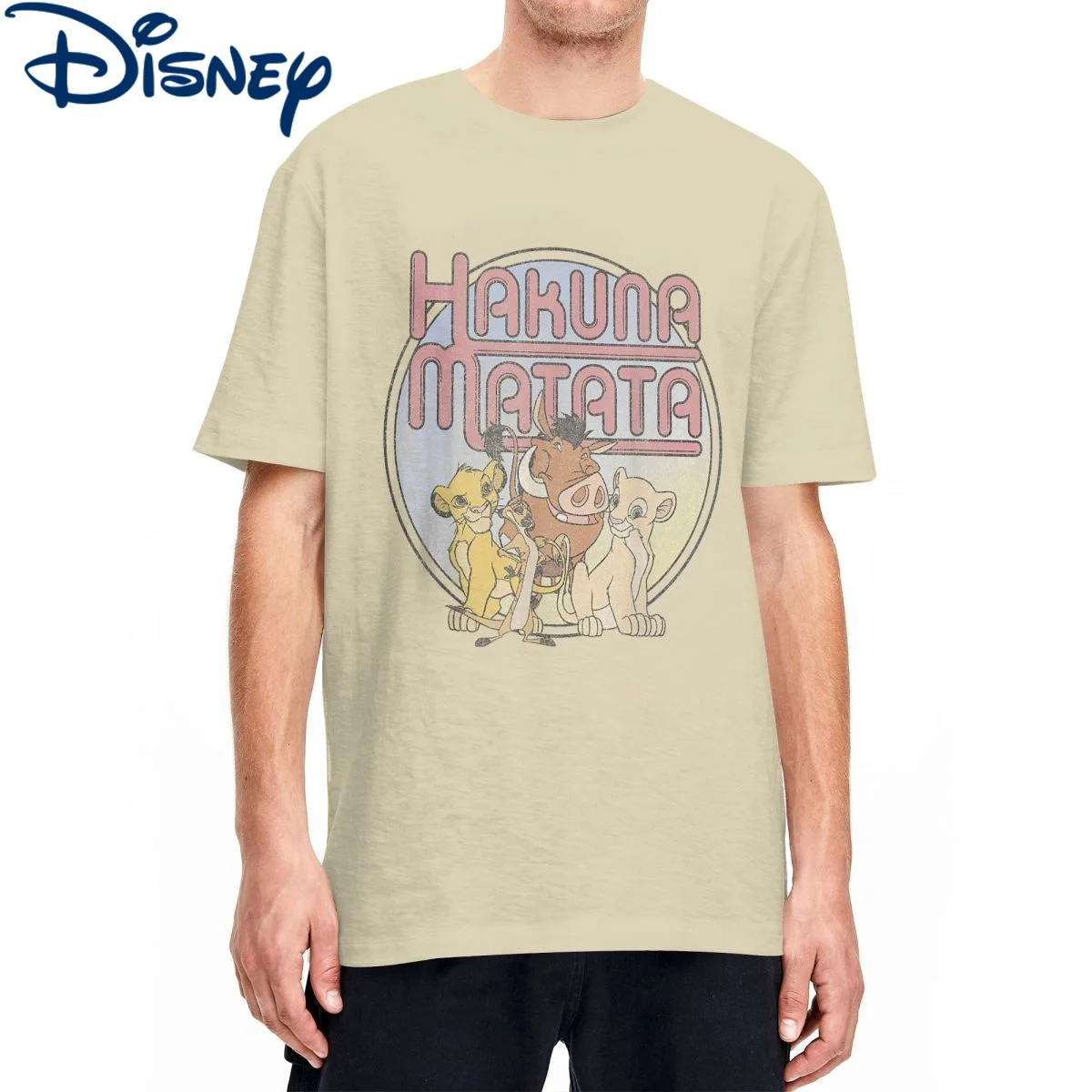 Uomo Donna T-Shirt Disney Lion King Funny Pure Cotton Tees Manica Corta Hakuna Matata Simba Friends T Shirt Plus Size Clothes