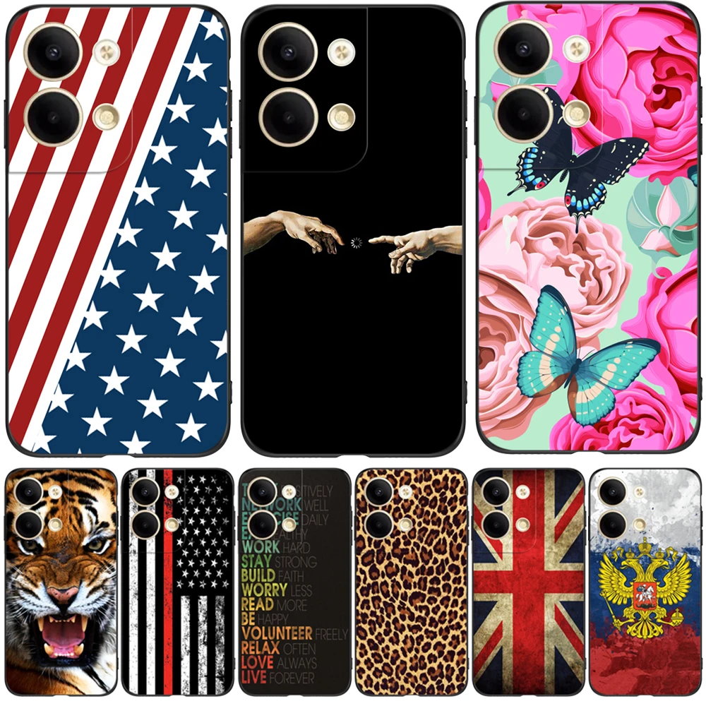 Custodia Per Oppo Reno 8 Pro 5G Custodia Posteriore Cover Protettiva In Silicone Morbido Tpu Nero Uk Usa Flag Skull Wolf
