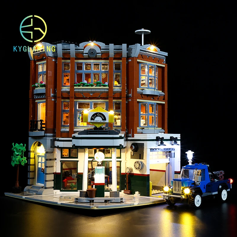 Kyglaring Set Di Illuminazione A Led Giocattoli Fai-Da-Te Per Creatore 10264 Corner Garage Blocks Building (Solo Kit Luce Incluso)