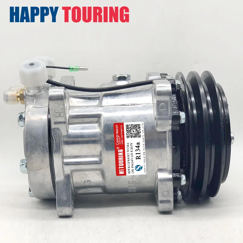 Per Il Nuovo Compressore Ac Sanden Sd7H15 Per Jaguar Xj40 1990- Or/Vt 12V 2Ga