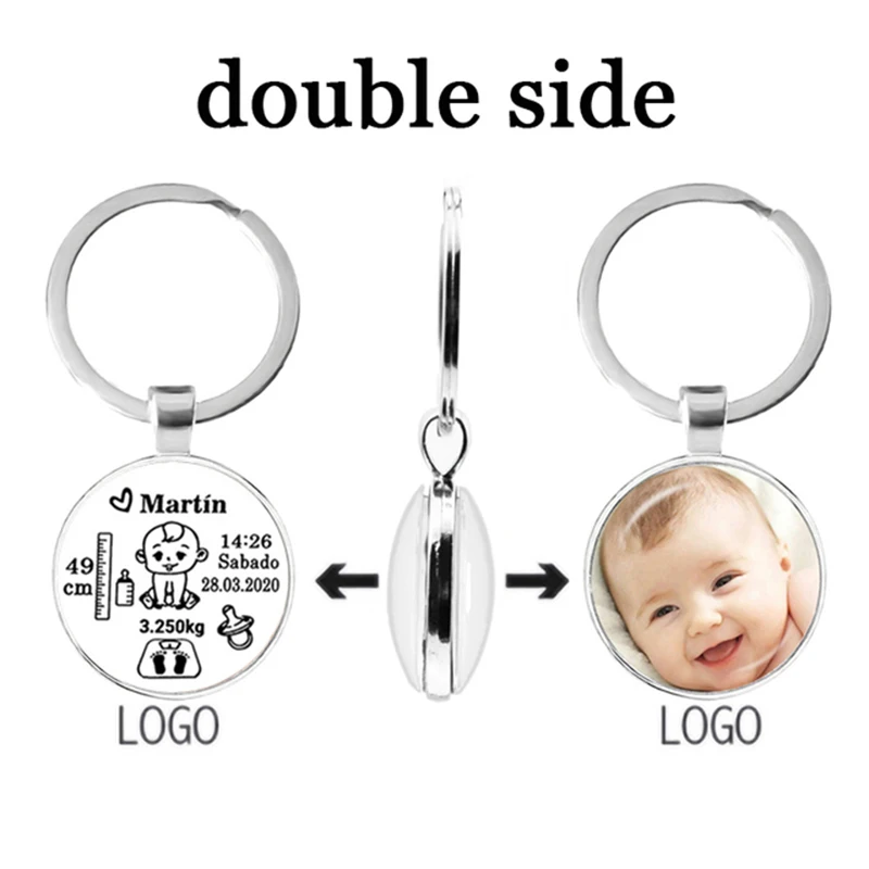 Portachiavi Fai Da Te Nome Neonato Data Di Nascita Altezza Peso Portachiavi Personalizzato Commemorativo Nuovo Regalo Mamma Papà