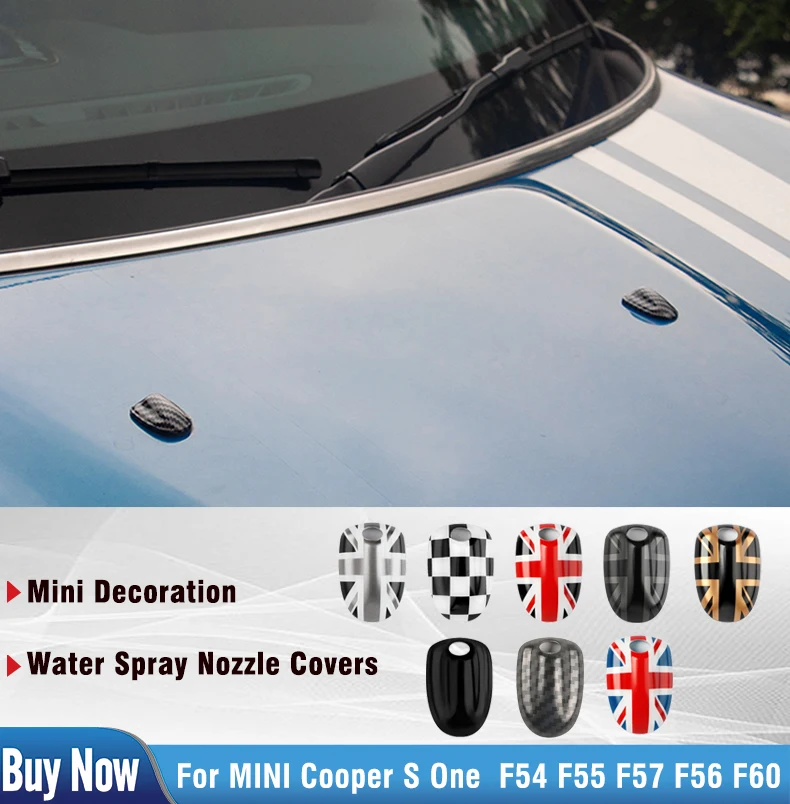 Union Jack Car Wiper Water Spray Ugello Copertura Per Mini Cooper S One Countryman Clubman F54 F55 F57 F56 F60 2015-2022 Accessori