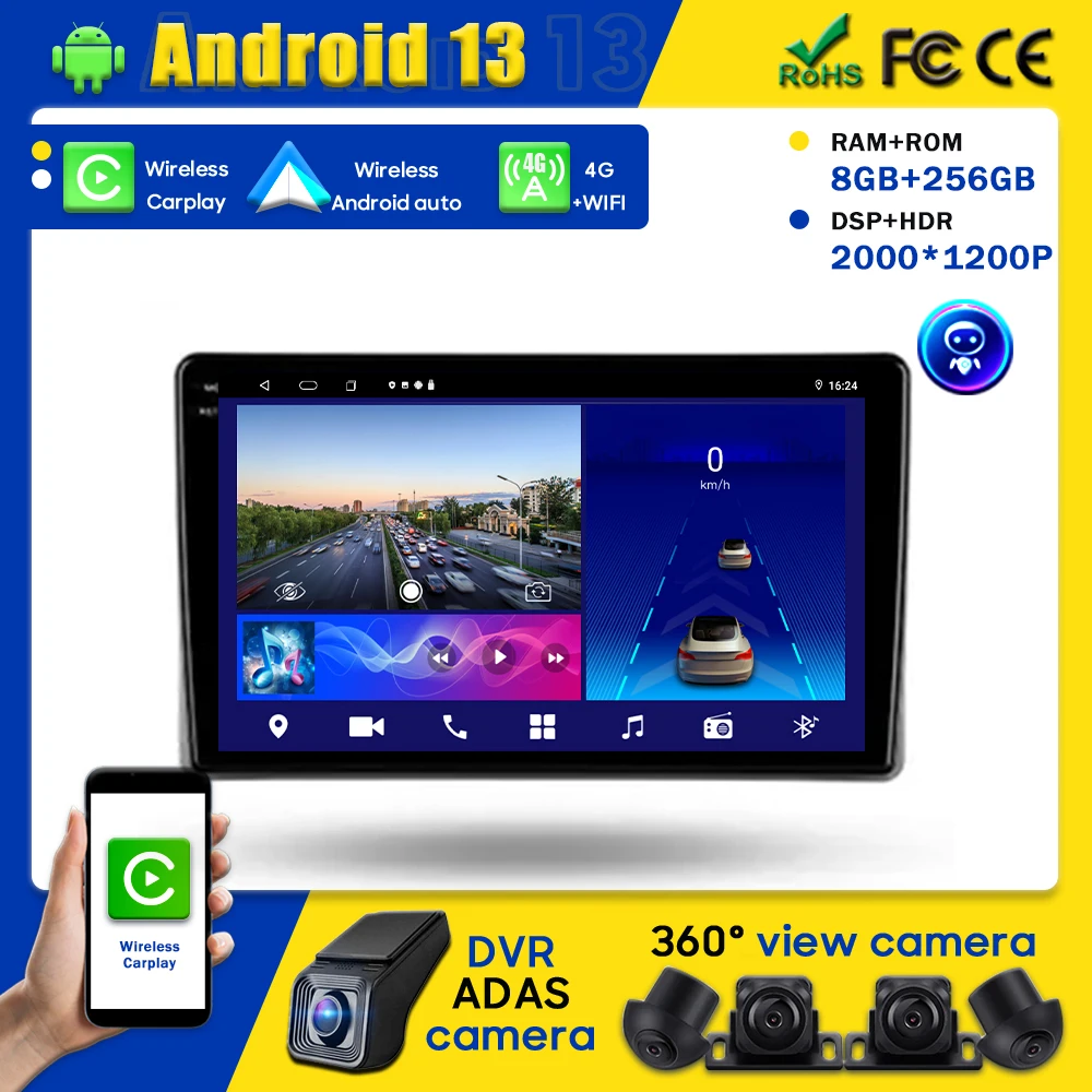 Lettore Video Android Per Mitsubishi L200 5 Triton 2018-2021 Radio Car Auto Multimedia Carplay Head Unit Navigazione No 2Din Dvd