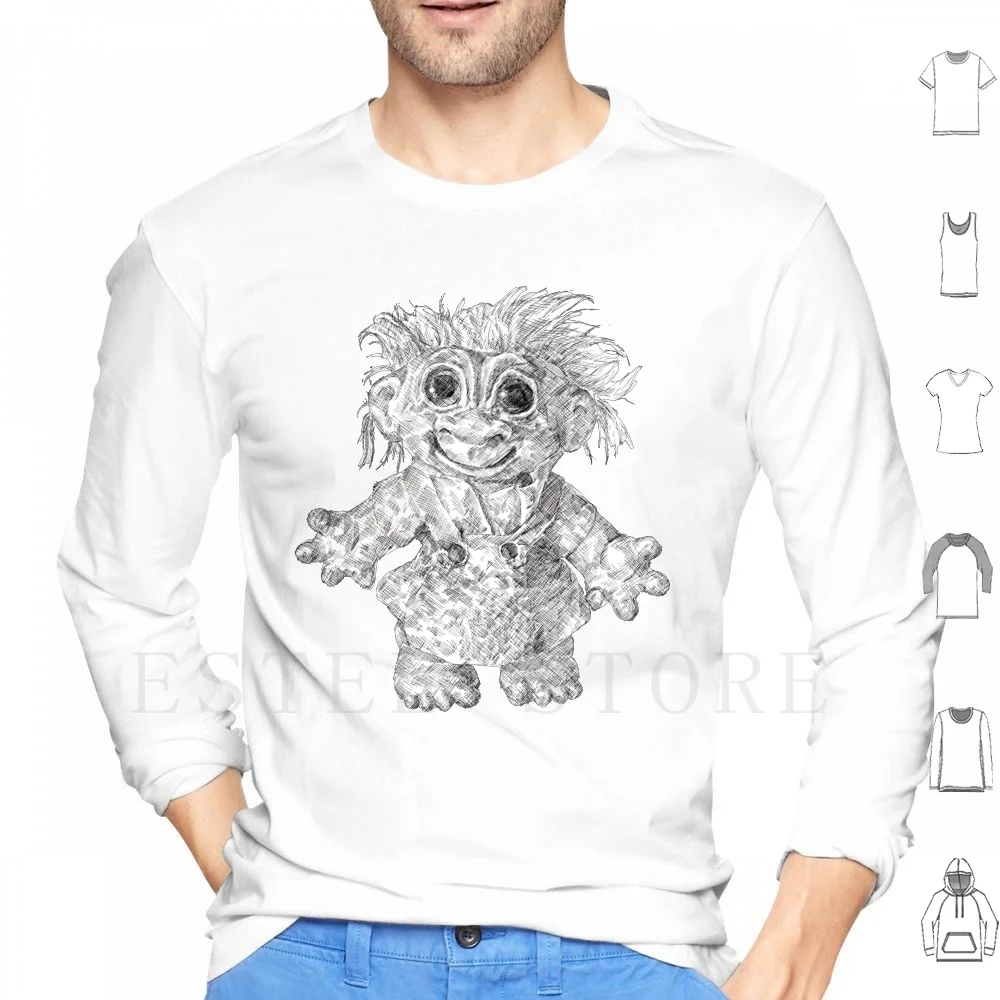 Troll Doll Felpe Con Cappuccio Tedesco Troll Troll Troll Troll Doll Monster Wild Creepy Carino Tradizionale Disegnato A Mano
