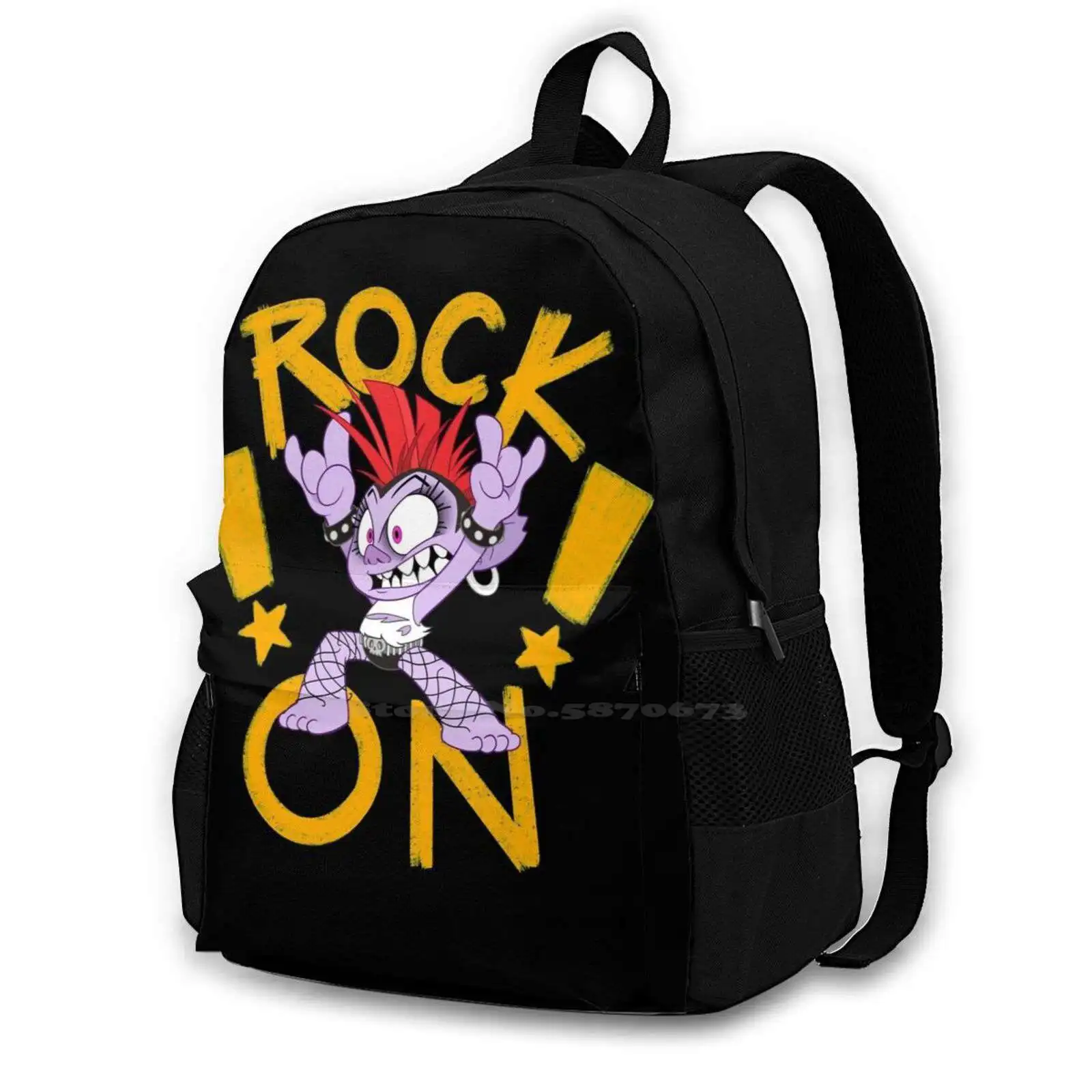 Rock On Barb!! Zaino Con Stampa 3D Borsa Casual Trolls Trolls World Tour Trolls Trolls E