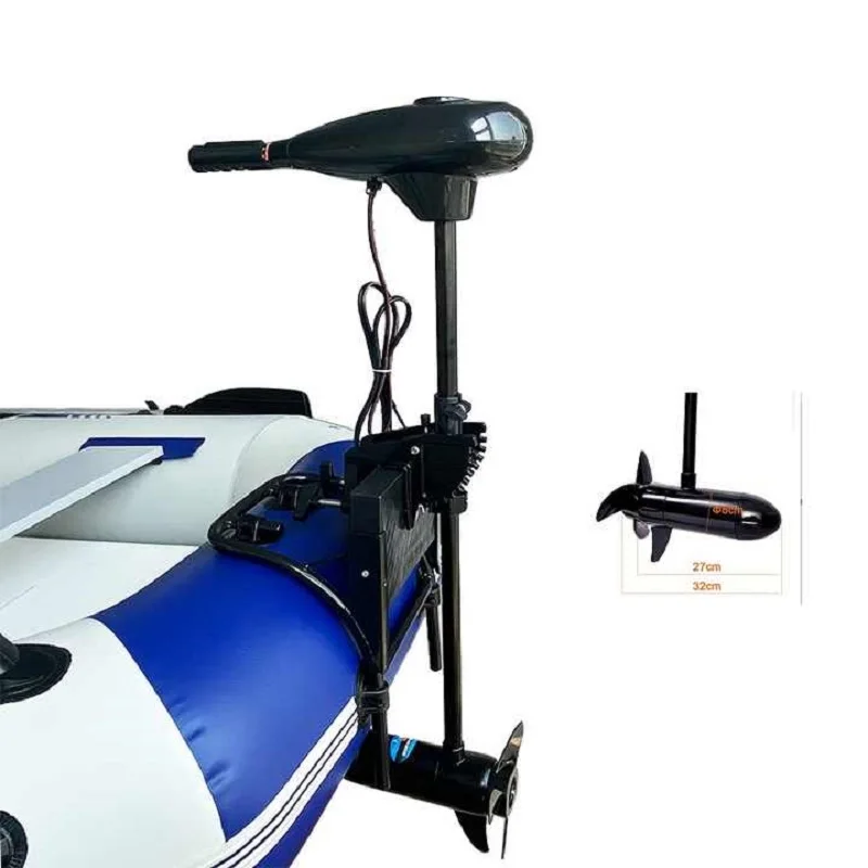 Solar Marine Dc 12V 40Lbs 480W Motore Elettrico A Traina Barca Da Pesca 3 Lame Motore A Vite Elica Gonfiabile Per Kayak