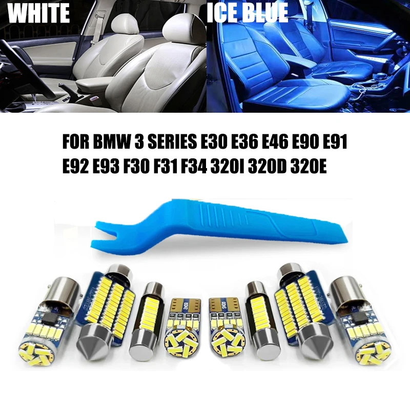Per Bmw Serie 3 E30 E36 E46 E90 E91 E92 E93 F30 F31 F34 320I 320D 320E Coupe Touring Car Led Interior Light Canbus Kit