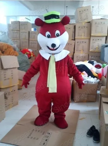 Nuovo Personaggio Adulto Yogi Bear Costume Della Mascotte Halloween Christmas Dress Full Body Puntelli Outfit Costume Della Mascotte