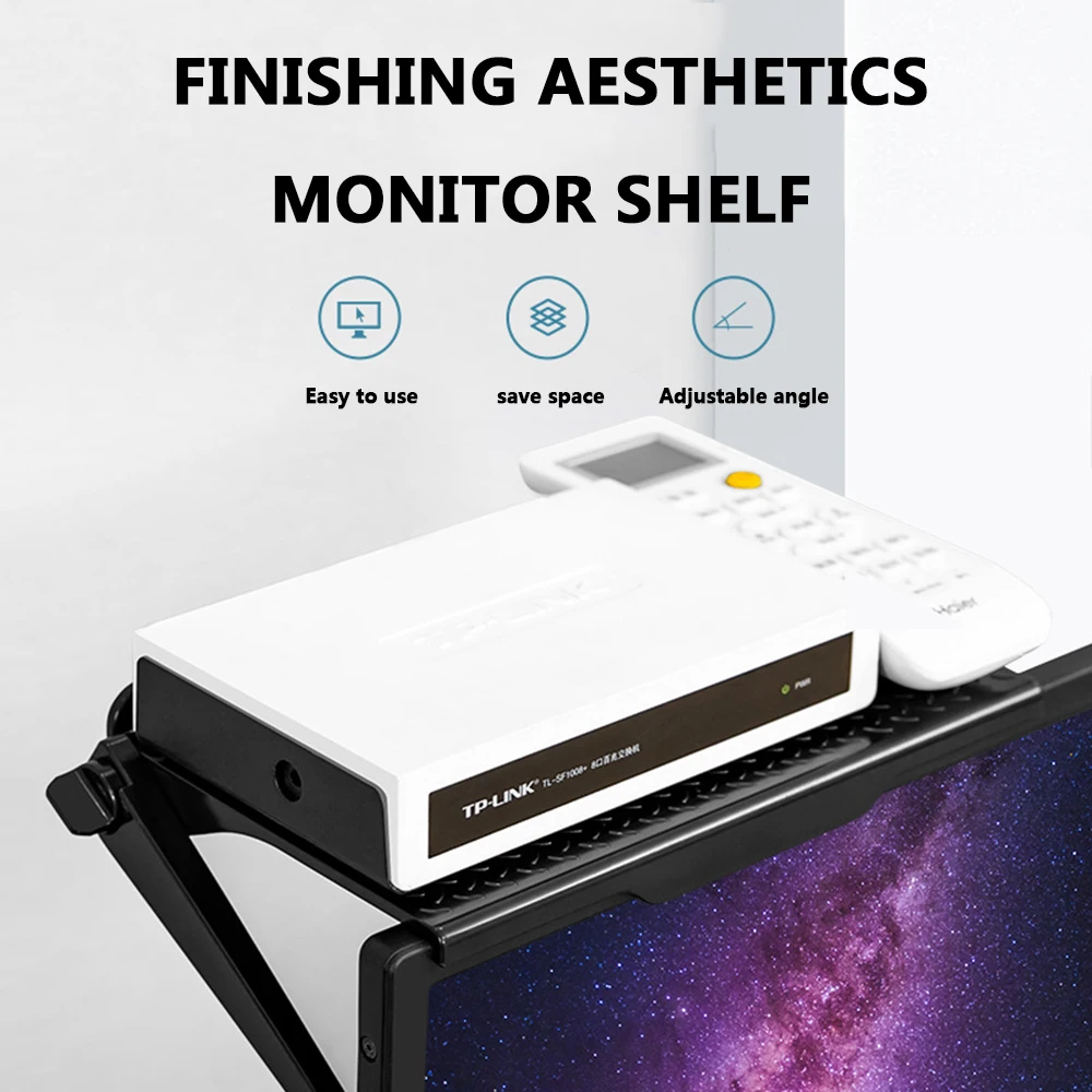 Pieghevole Universale Smart Tv Box Supporto Dvd Set Staffa A Parete Rack Fisso Per Supporto Per Montaggio Su Scatola Superiore Supporto Router A Paret