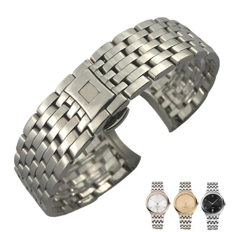 Pcavo 316L Cinturini In Acciaio Inossidabile Con Estremità Curva Per Omega De Ville Prestige Orbis Edition Cinturino Per Orologio Chiusura Pieghevole 