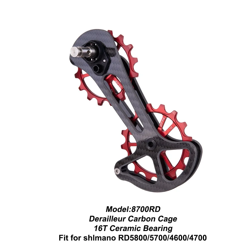 16T Road Bike Carbon Deragliatore Posteriore In Ceramica Jockey Wheel Puleggia Inferiore Oversize Per Shimano Dura-Ace R5800 5700 4600 4700 105