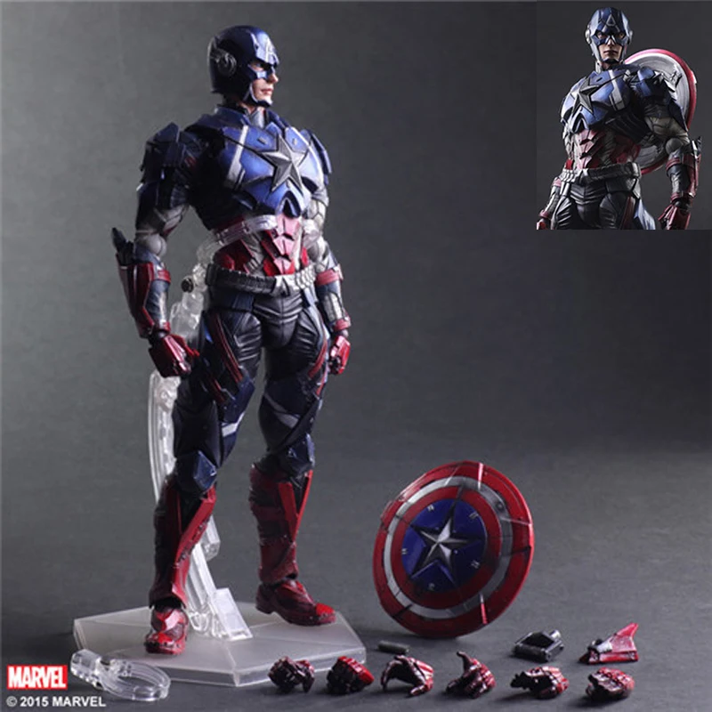 Gioca Arti Captain America Action Figure Mobile Marvel Collection Avengers Model Toys