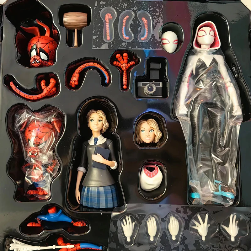 Sv Action Spider Wen Stacy Spiderman Action Figure Marvel In The Spider-Verse Collection Sentinel Miles Morales Figure Toys