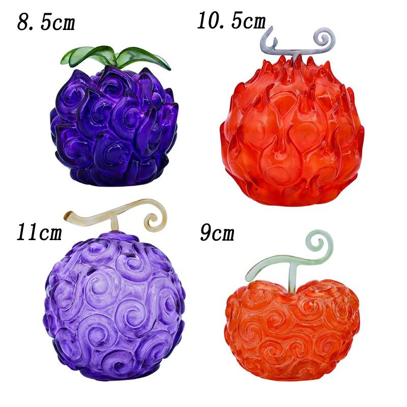 Gk One Piece Devil Fruit Model Action Figure Demon Op-Op Fruit Flame-Flame Fruit Gum-Gum Fruit Luminous Collection Doll Toys