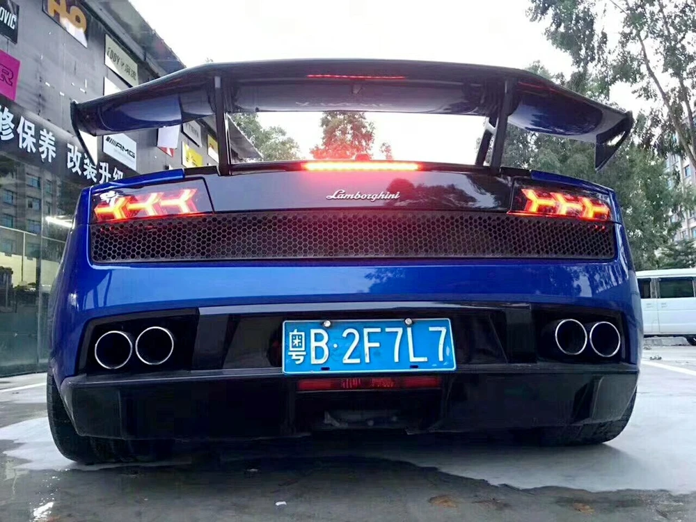 Per Lamborghini Gallardo Lp540 / Lp550 / Lp560 Car Styling 2007-2014 True Carbon Fiber True Trunk Bagagliaio Stand Big Tail Spoiler Wing
