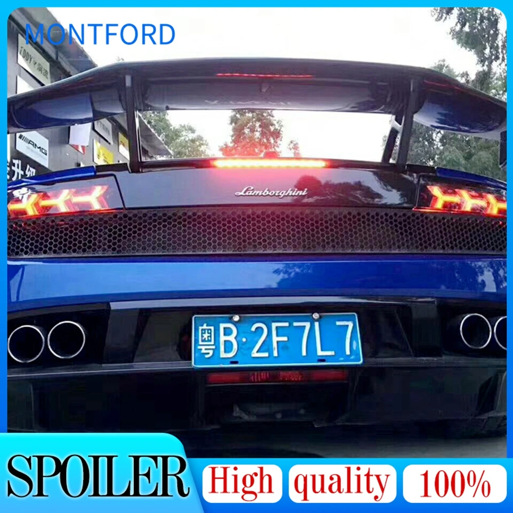 Per Lamborghini Gallardo Lp540 / Lp550 / Lp560 Car Styling 2007-2014 True Carbon Fiber True Trunk Bagagliaio Stand Big Tail Spoiler Wing