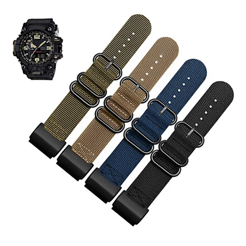Adattatore Cinturino In Nylon Di Alta Qualità Per Casio G-Shock Modificato Grande Fango Re Gwg-1000-1A/A3/1A1Gb/Gg 24Mm Cinturino In Tela Nera