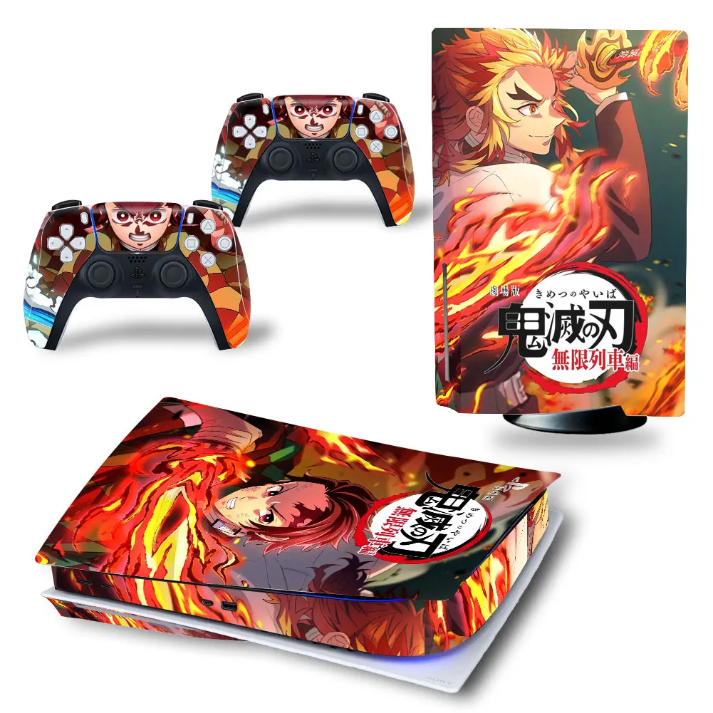 Demon Slayer 7829 Anime Ps5 Disk Edition Decal Skin Sticker Per Console Ps5 E Due Controller Adesivi In Vinile