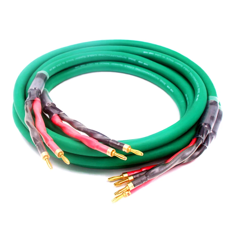 Coppia Hifi Audio Line Mcintosh Speaker Cable Mix Silver Ofc Rame Bi-Wire Speakon Altoparlante Wire Banana Plug