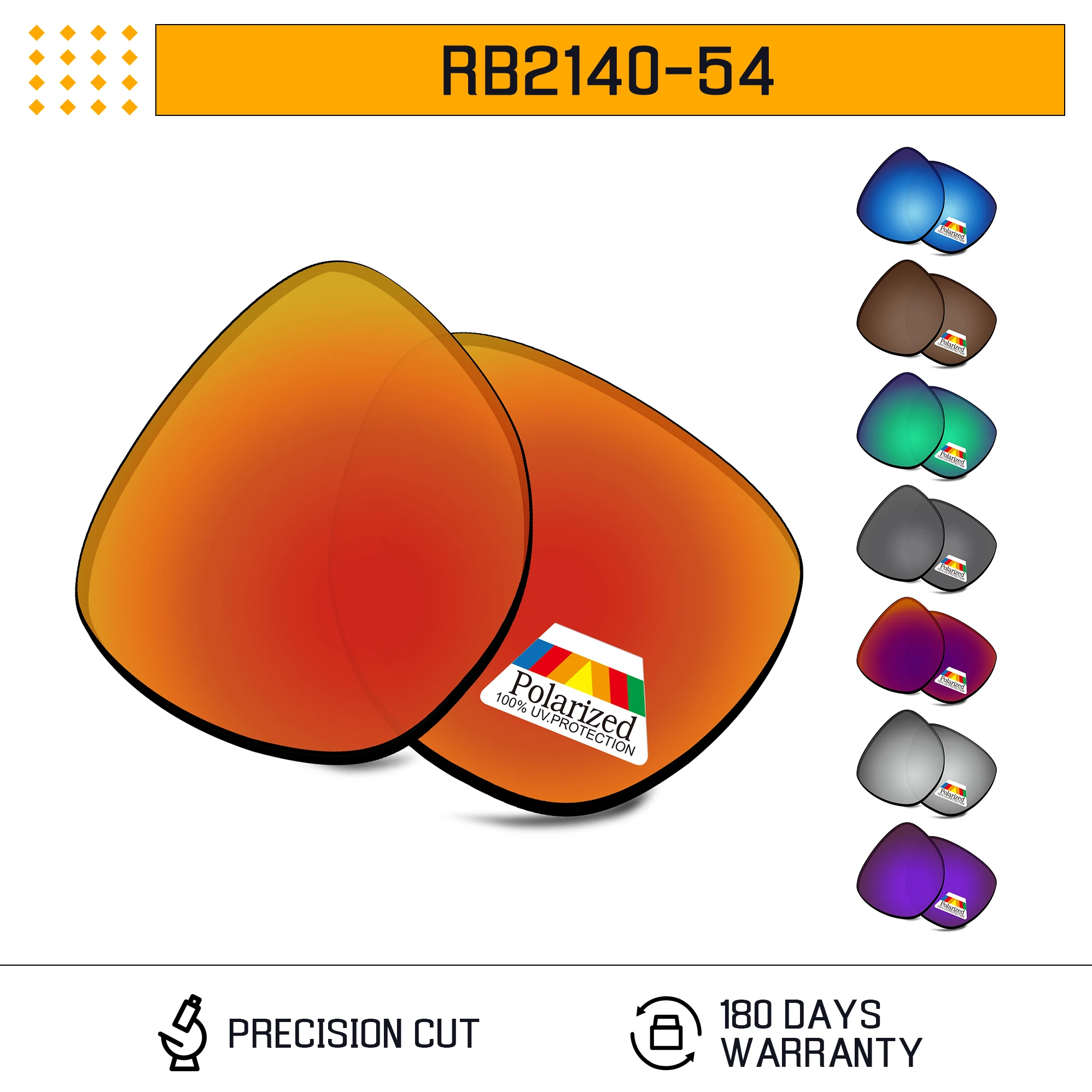 Lenti Di Ricambio Polarizzate Bwake Per Montatura Per Occhiali Da Sole Rayban Wayfarer Rb2140-54-Opzioni Multiple