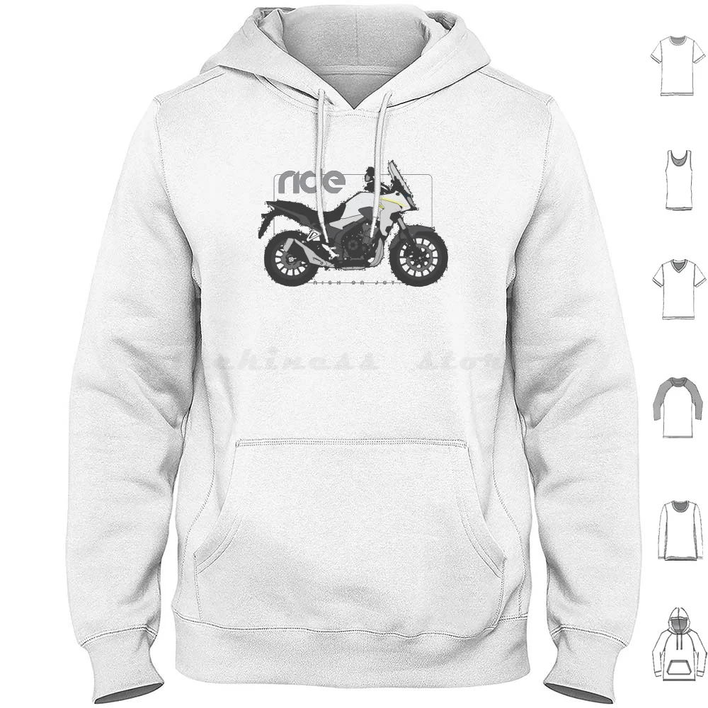 Ride Cb500X Felpe Bianche Manica Lunga Moto Ride Bike Moto Cool Street Custom Adventure Sport Cb500X Cb 500 X