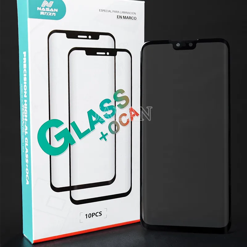 10 Pz Nasan Glass Con Oca Per Samsung Galaxy S8 S9 S20 S21 S22 Note20 Ultra Note8 Note9 Note10 Note10Plus Display Screen Repair