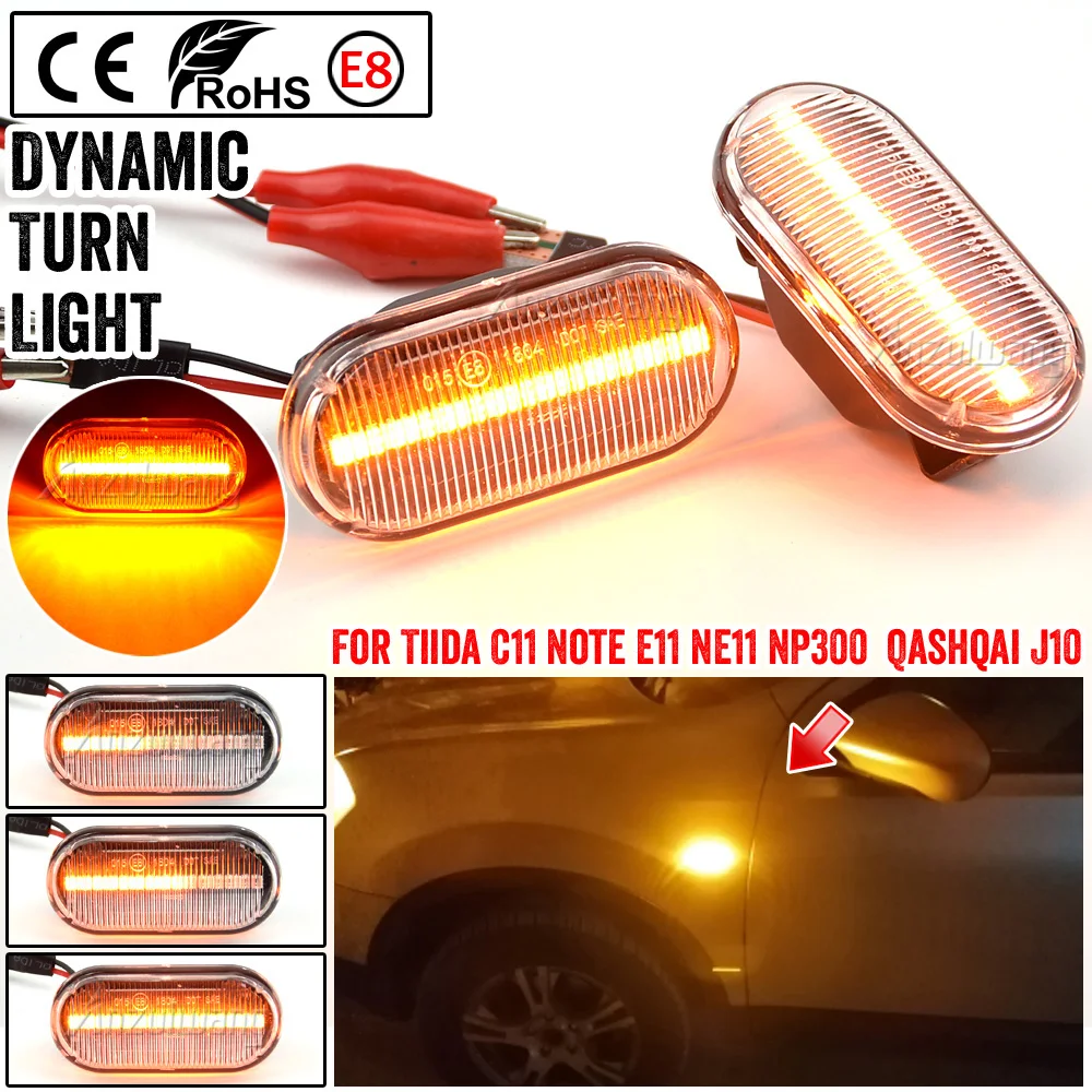 1 Set Led Indicatore Di Direzione Laterale Dinamico Per Nissan Cube Z11 Camiones D40 Frontier D40 Fairlady Z33 Terrano Iii