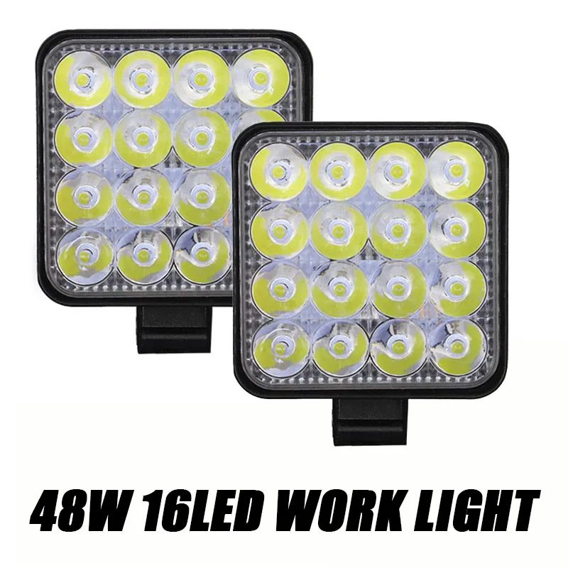 Car Light48W Offroad Voiture 4Wd Camion Tracteur Bateau Remorque 4X4 Suv Atv 24V 12V Spot Led Barre Lumineuse Lumiere De Travail