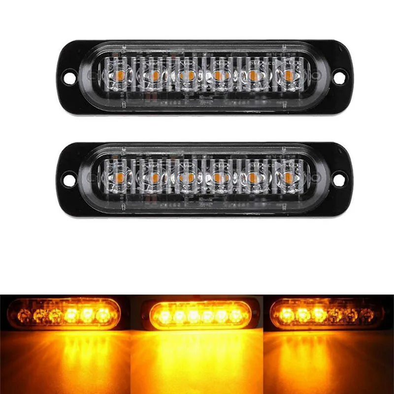 2 Feux Stroboscopiques Pour Voitures, Lumiere D'Urcuce Clignotante Pour Voiture, Camion, Remorque