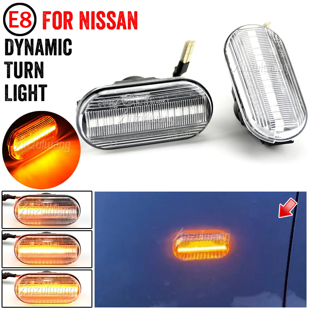2Pcs Led Indicatore Di Direzione Laterale Dinamico Per Nissan Cube Z11 Camiones D40 Frontier D40 Fairlady Z33 Terrano Iii R51