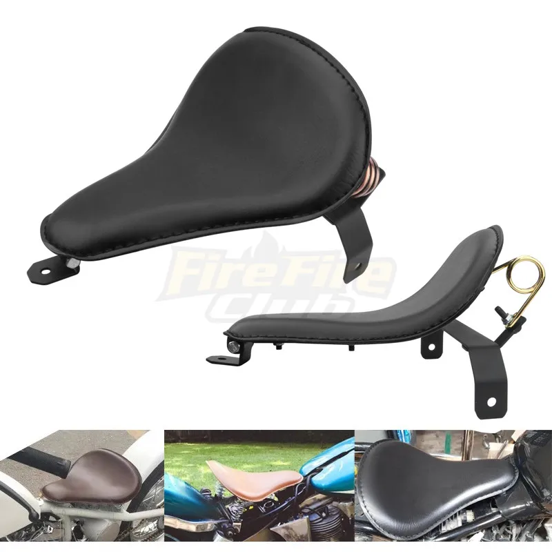 Moto Black Solo Seat Piastra Di Base Spring Seat Pad Staffa Sella Per Harley Sportster Bobber Chopper Custom Honda Yamaha