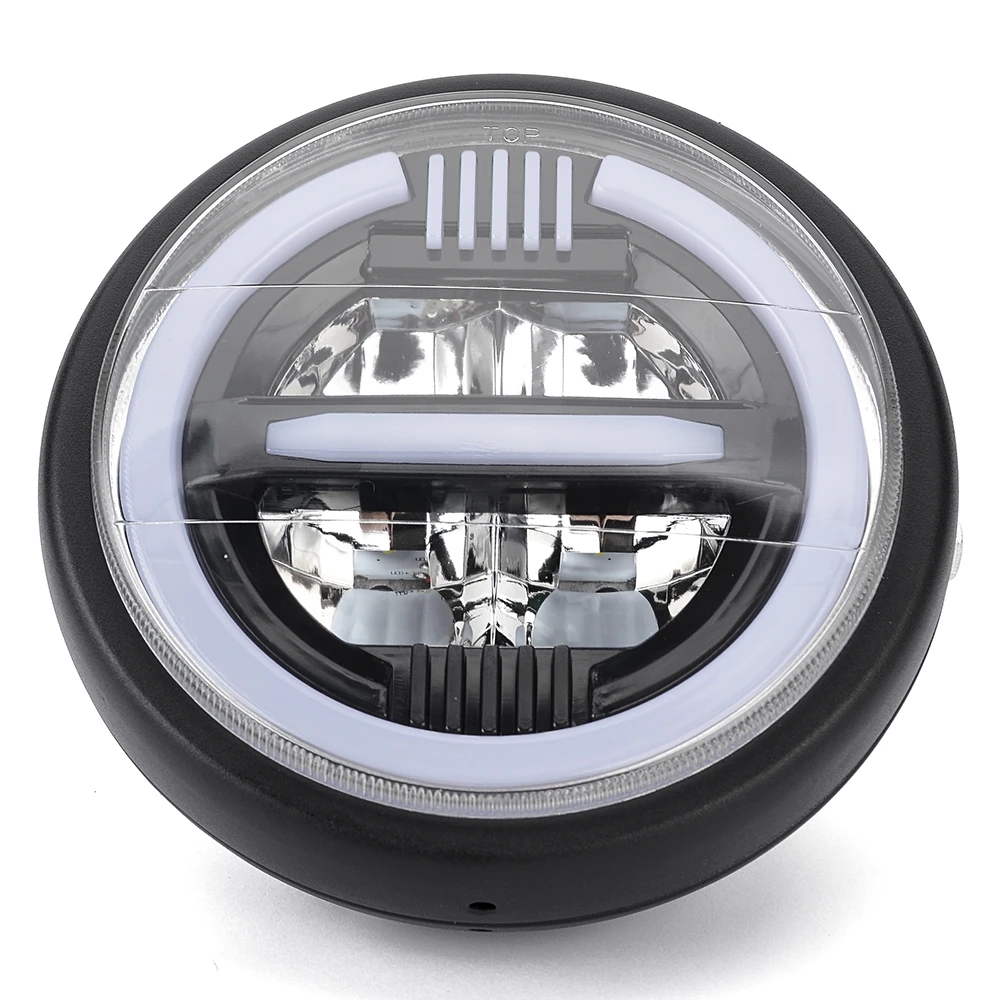 Faro A Led Per Moto Da 7.5 Pollici Universale Da 7.5 "A Testa Tonda Per Sportster Cafe Racer Honda Yamaha Suzuki Custom