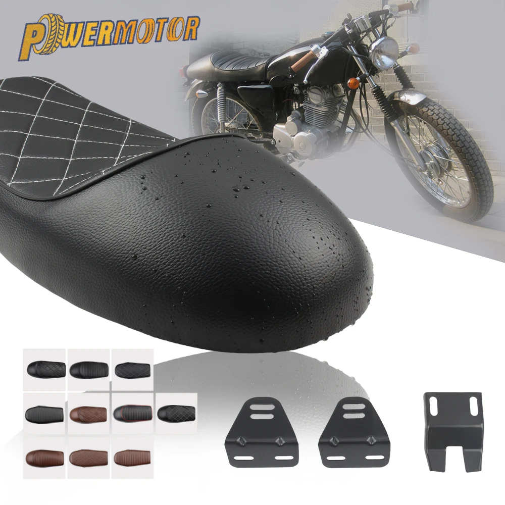 Sedile Moto Comfort Sella Cafe Racer Per Honda C70 Yamaha Cg125 Universale Da 50Cc A 250Cc Custom Moto Dirt Bike Spedizione Gratuita