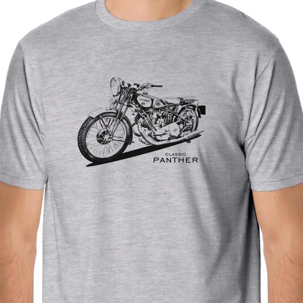 Maglietta Nera A Maniche Corte Alla Moda Cool T-Shirt Designs Best Seller Men Retroart Classic Panther Motorcycle Inspired Tee