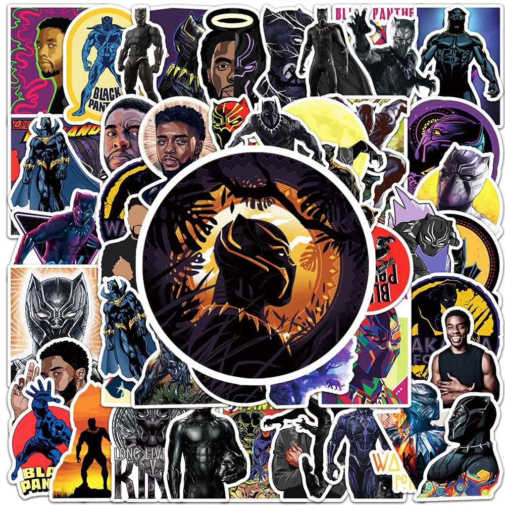 10/30/50 Pz Cool Black Panther Disney Adesivi Fai Da Te Skateboard Laptop Phone Impermeabile Cartoon Decal Super Hero Sticker Per I Bambini
