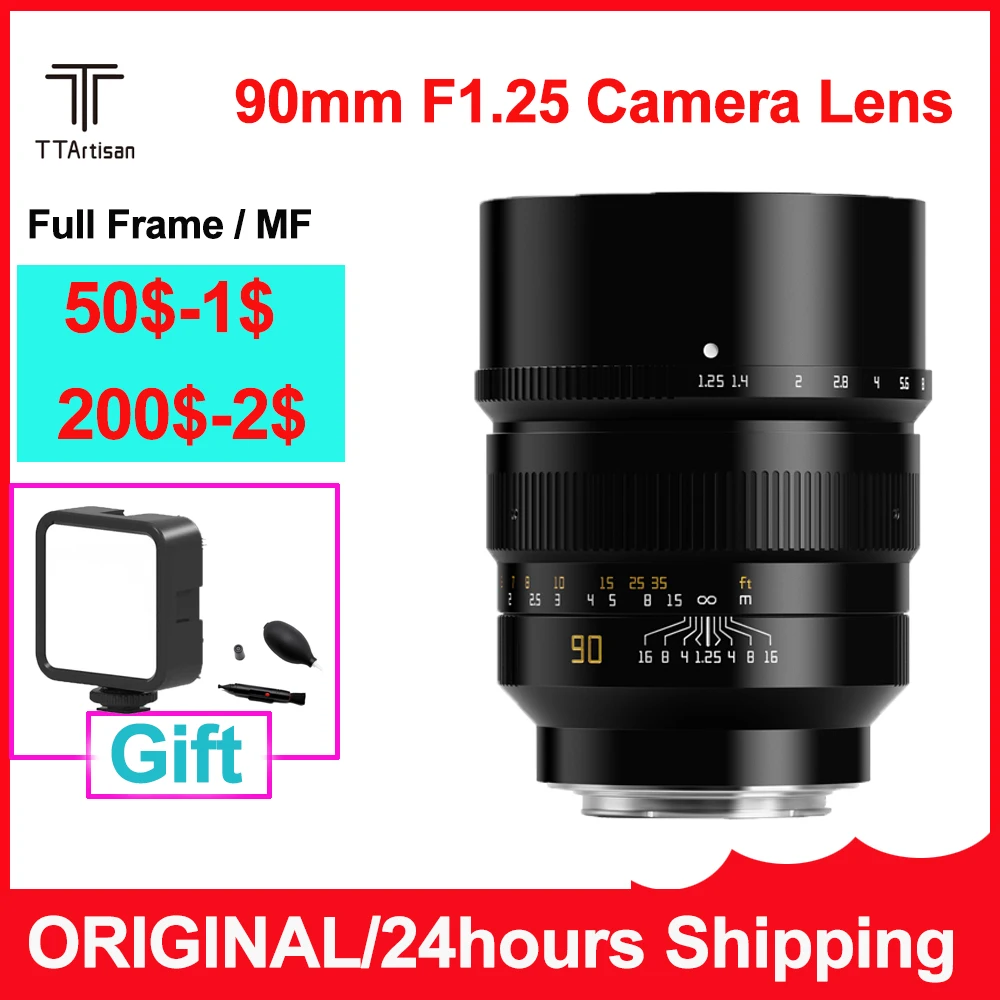 Ttartisan 90Mm F1.25 Obiettivo Per Fotocamera Full Frame Per Sony E Nikon Z Canon Rf Eos R Hasselbald X1D Fujifilm Gfx Leica Sigma L Camera