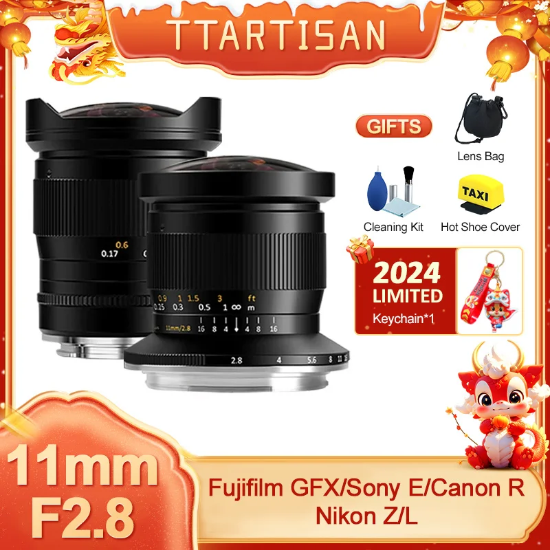 Ttartisan 11Mm F2.8 Full Fame Obiettivo Fisheye Per Sony Fe Nikon Z Canon R Eosr Leica Sigma Lumix L Fuji Gfx